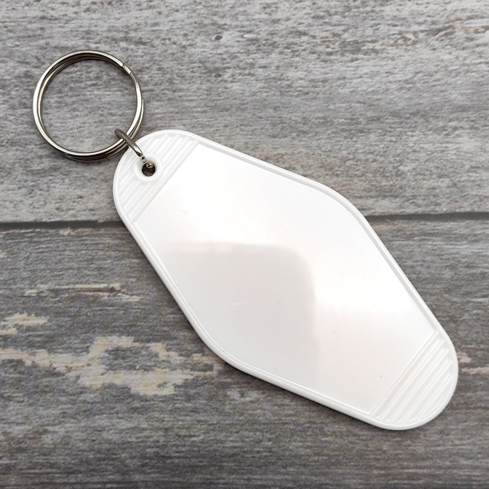 Wholesale Plastic Luggage Tag Retro Motel Number Tag Diamond Hotel Room Card Keychain